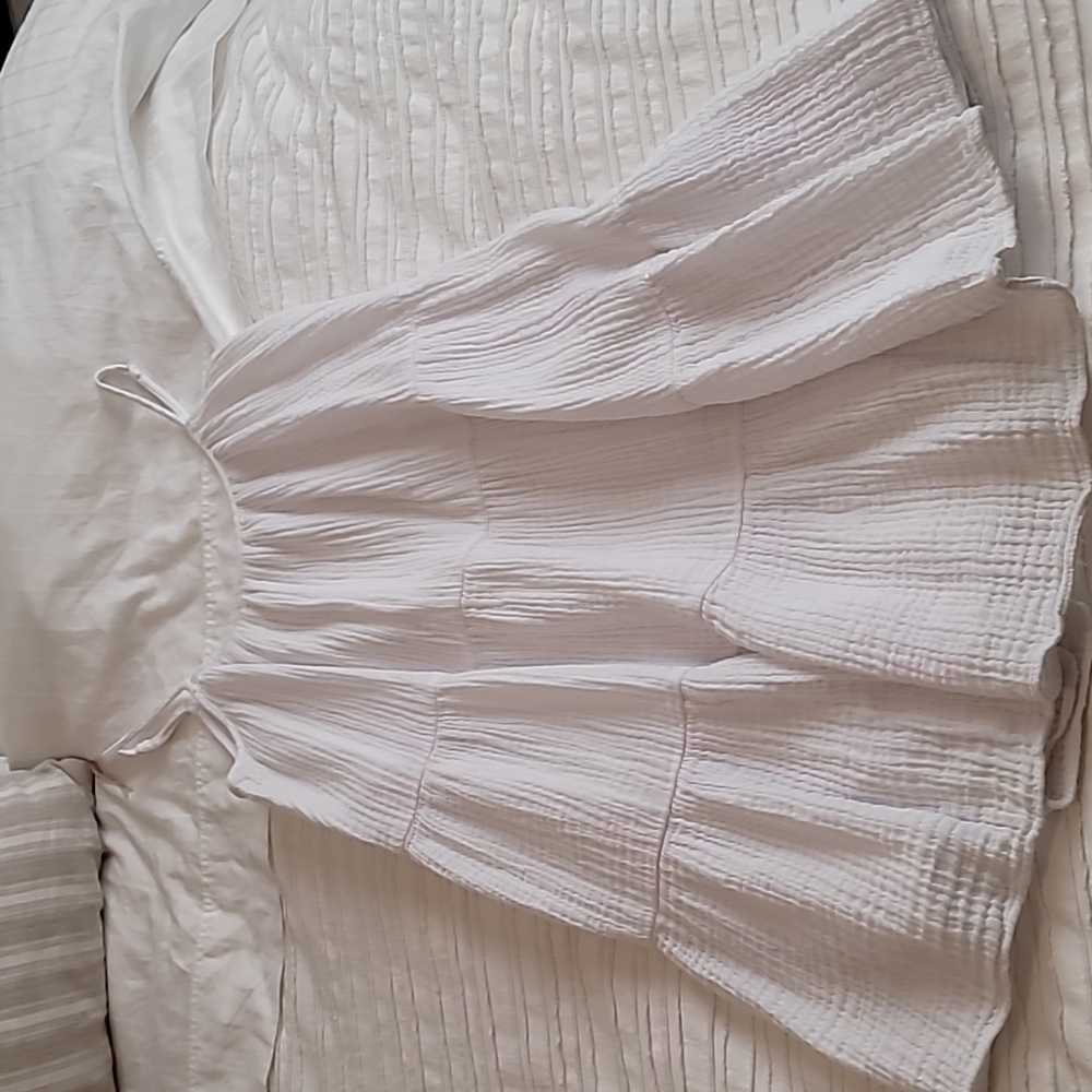 White linen dress